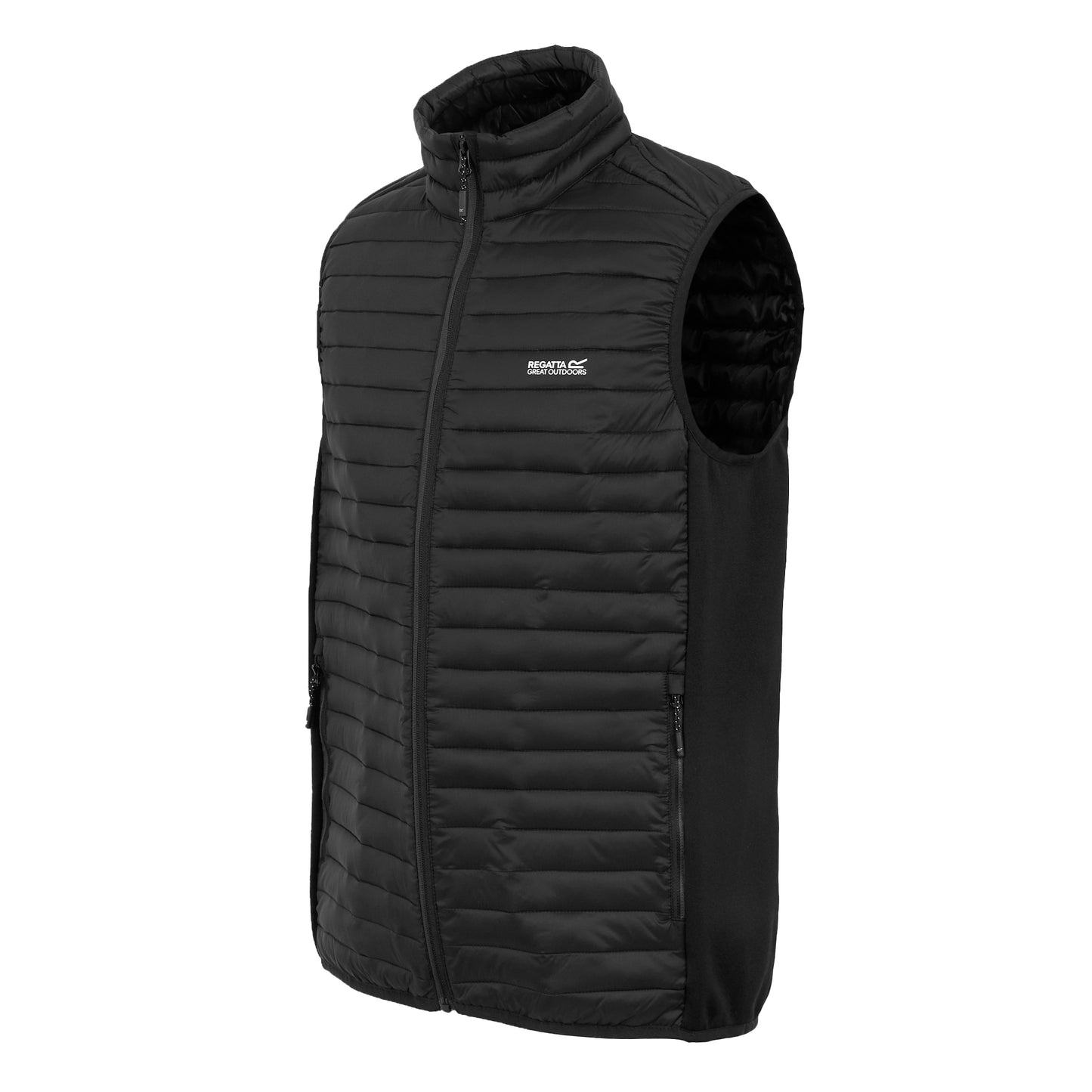 Black - Side - Regatta Mens Andreson Hybrid Padded Jacket
