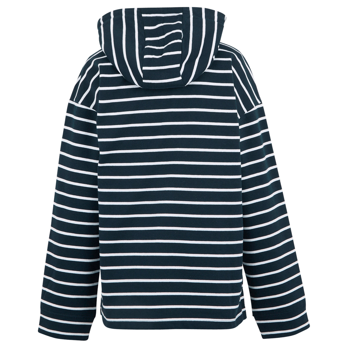 Navy-White - Back - Regatta Womens-Ladies Bayletta II Striped Full Zip Hoodie