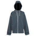 Navy-White - Front - Regatta Womens-Ladies Bayletta II Striped Full Zip Hoodie
