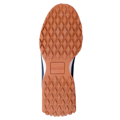 Navy-Coronet Blue - Pack Shot - Regatta Mens Marine Heritage Suede Trainers