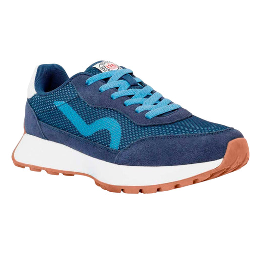 Navy-Coronet Blue - Front - Regatta Mens Marine Heritage Suede Trainers