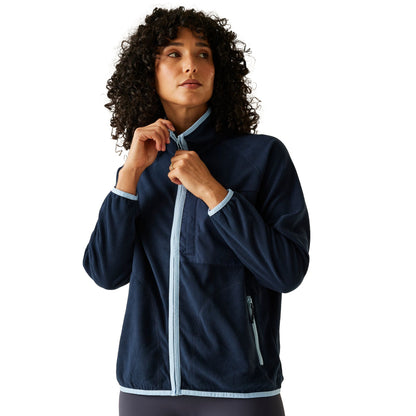 Navy-Chambray Blue - Lifestyle - Regatta Womens-Ladies Lilana Full Zip Fleece Jacket