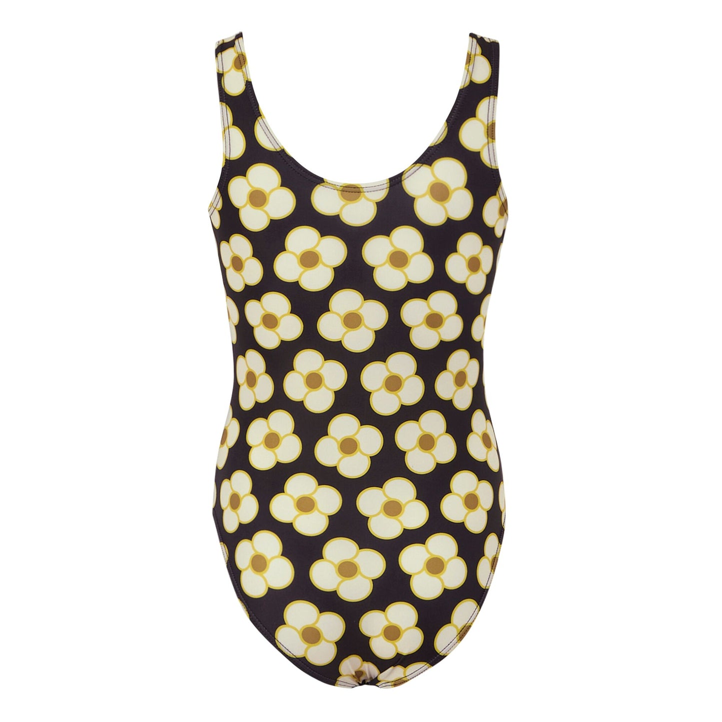 Black - Back - Regatta Girls Orla Kiely Spinning Flower One Piece Swimsuit