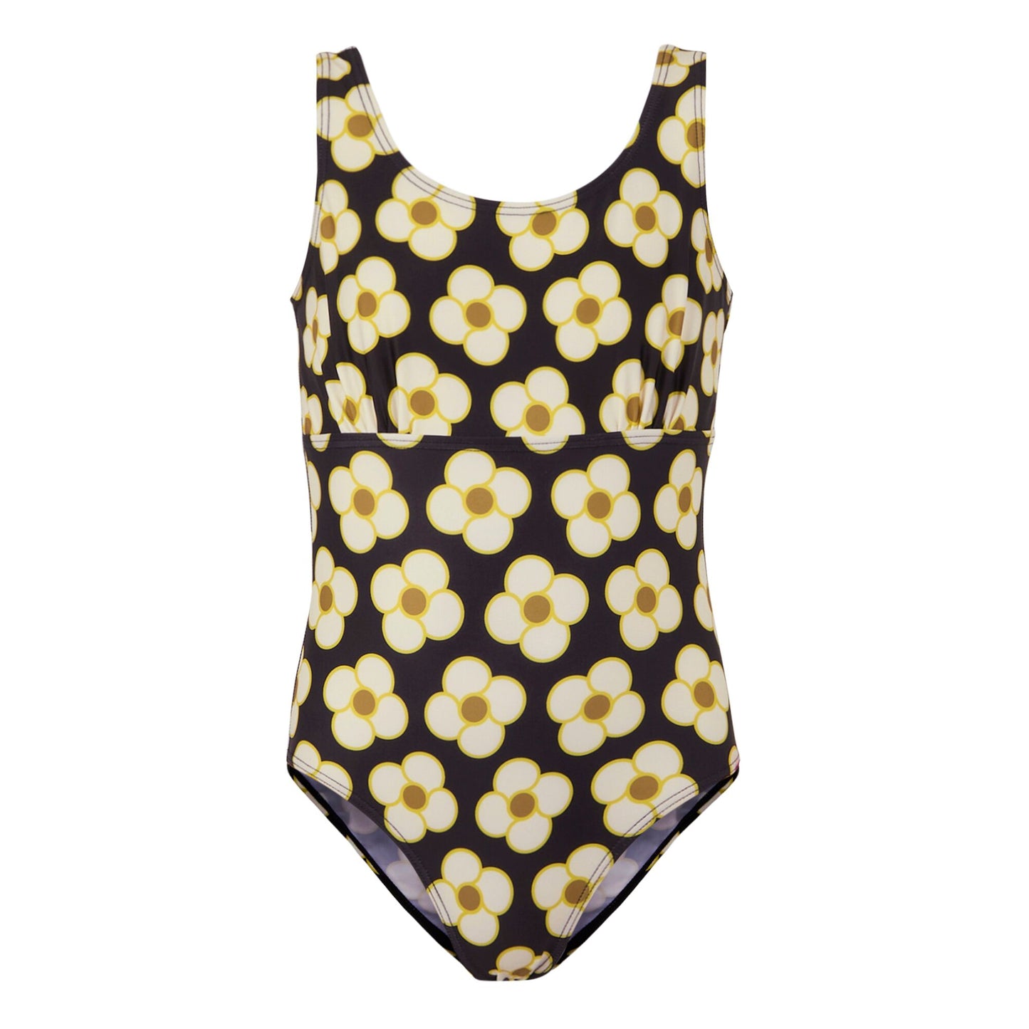 Black - Front - Regatta Girls Orla Kiely Spinning Flower One Piece Swimsuit