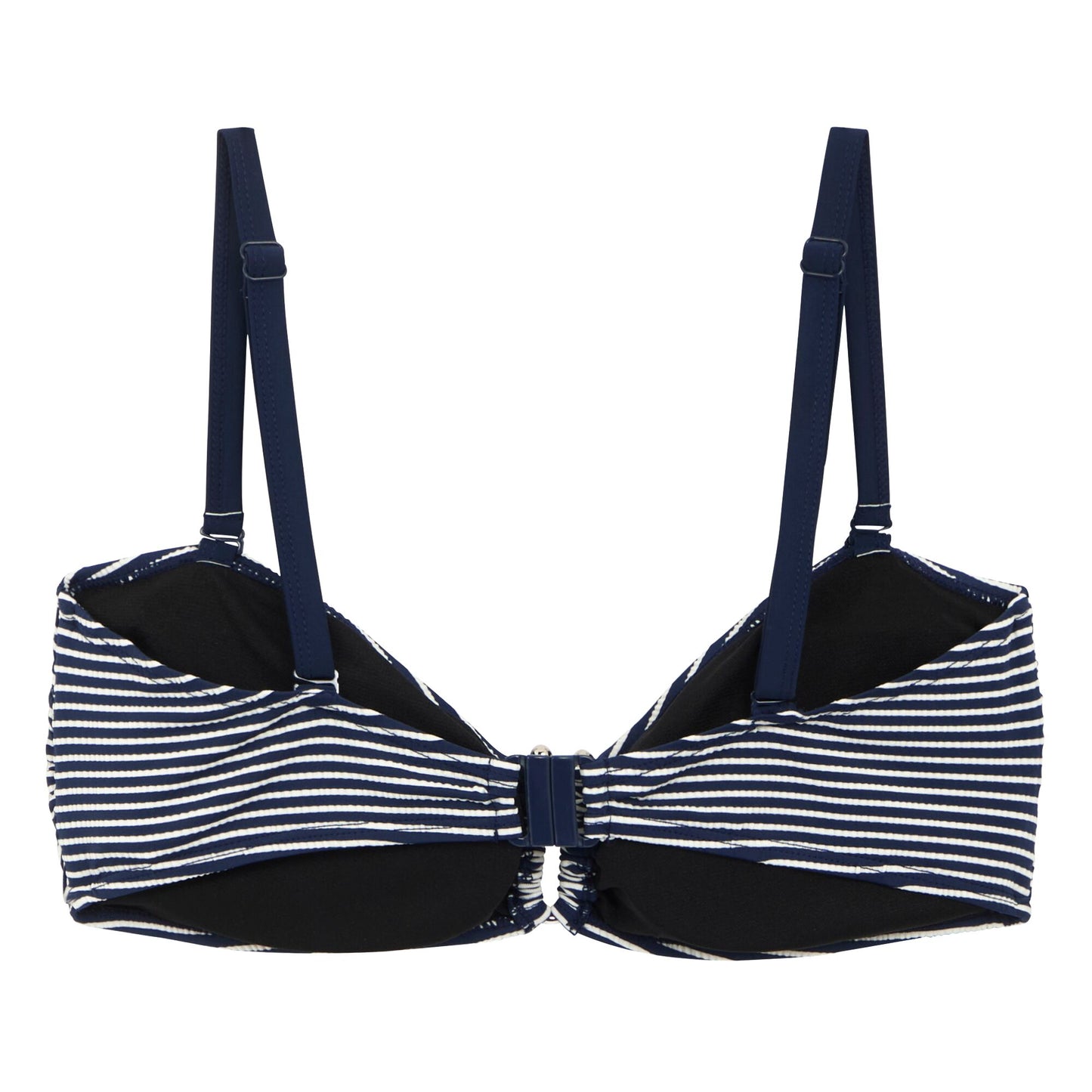 Navy-White - Back - Regatta Womens-Ladies Aceana III Seeksucker Bikini Top
