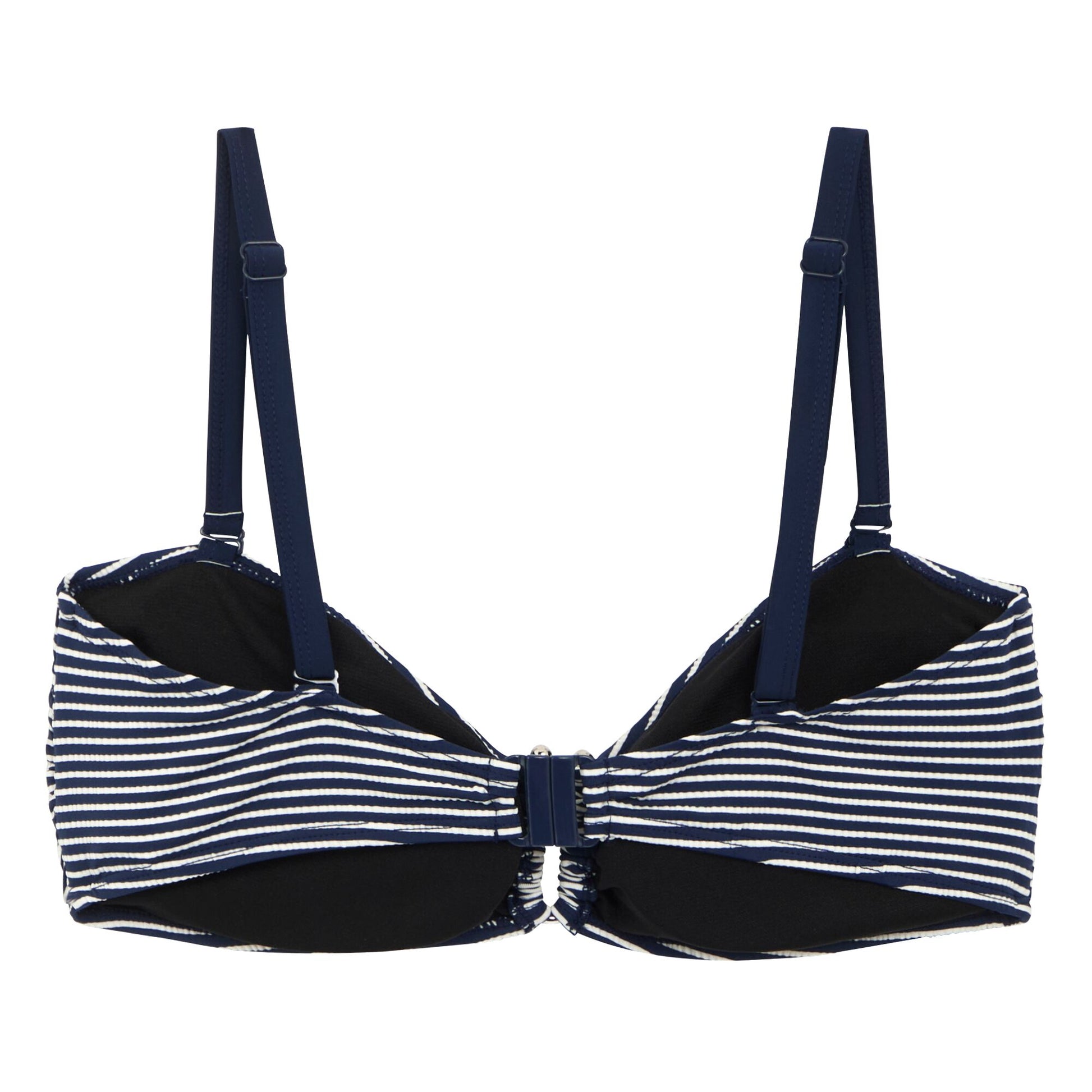 Navy-White - Back - Regatta Womens-Ladies Aceana III Seeksucker Bikini Top