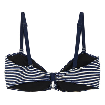 Navy-White - Back - Regatta Womens-Ladies Aceana III Seeksucker Bikini Top