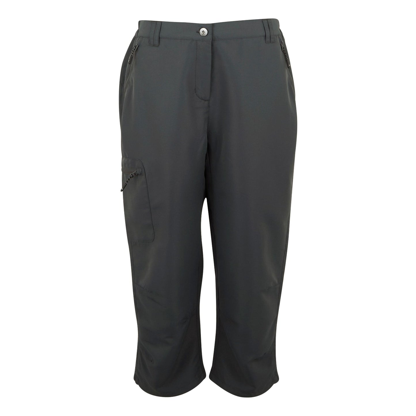 Seal Grey - Front - Regatta Womens-Ladies Chaska III Walking Capri Cropped Trousers