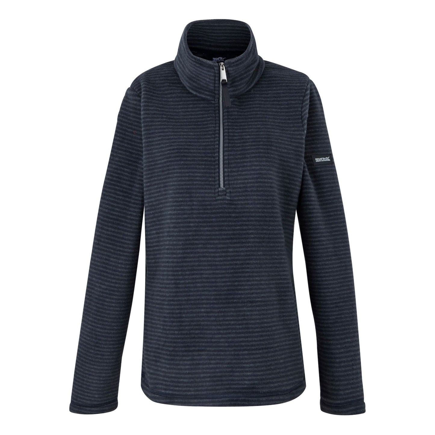 Navy-Silver - Front - Regatta Womens-Ladies Solenne II Fleece Jacket