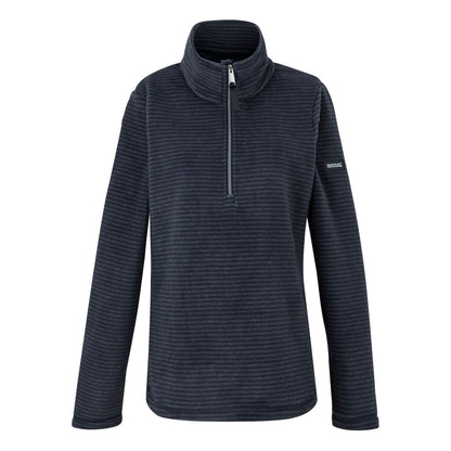 Navy-Silver - Front - Regatta Womens-Ladies Solenne II Fleece Jacket