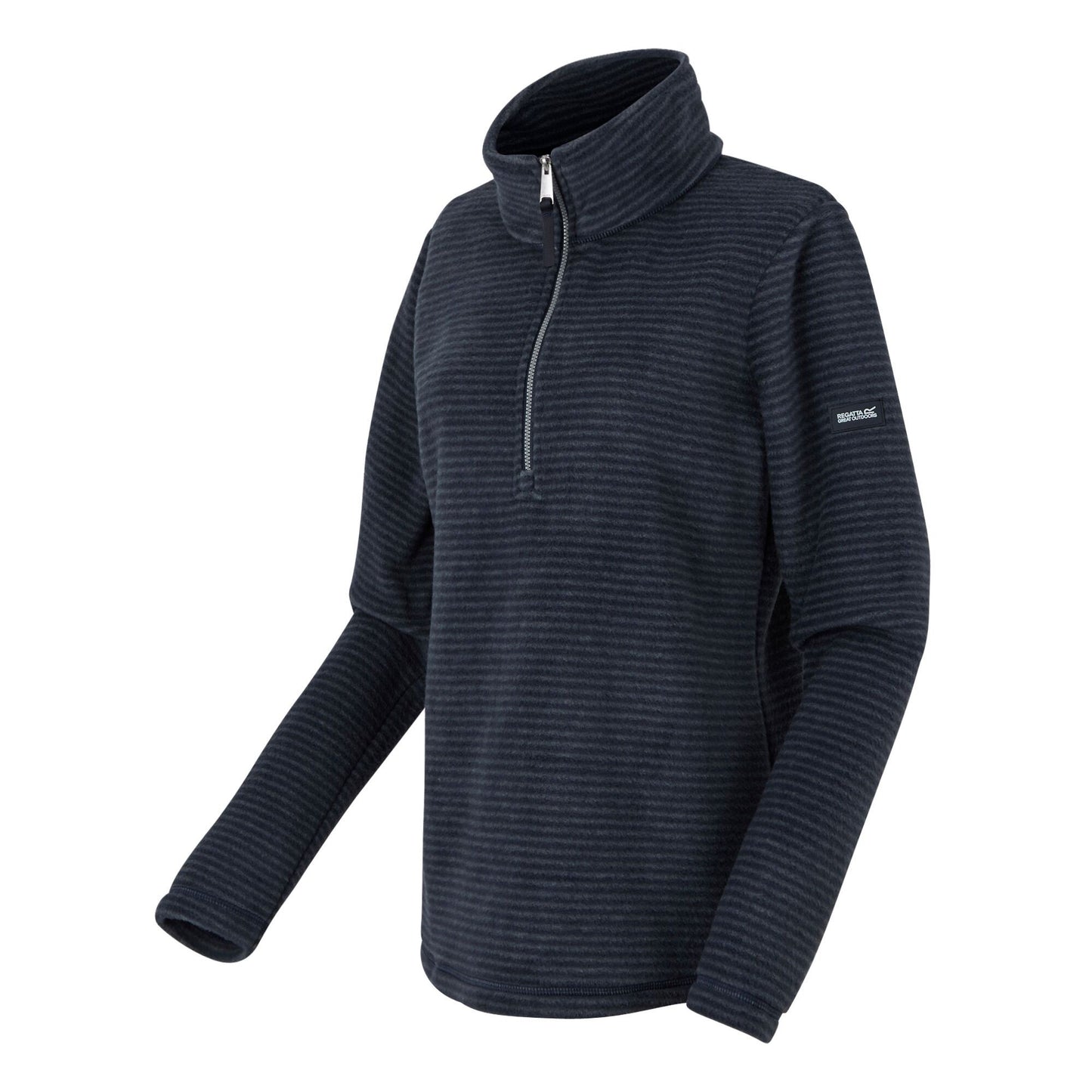 Navy-Silver - Side - Regatta Womens-Ladies Solenne II Fleece Jacket