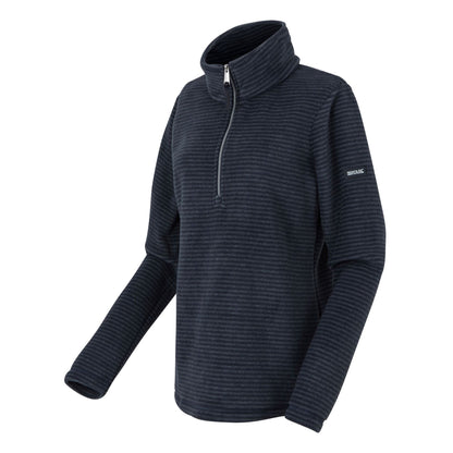 Navy-Silver - Side - Regatta Womens-Ladies Solenne II Fleece Jacket