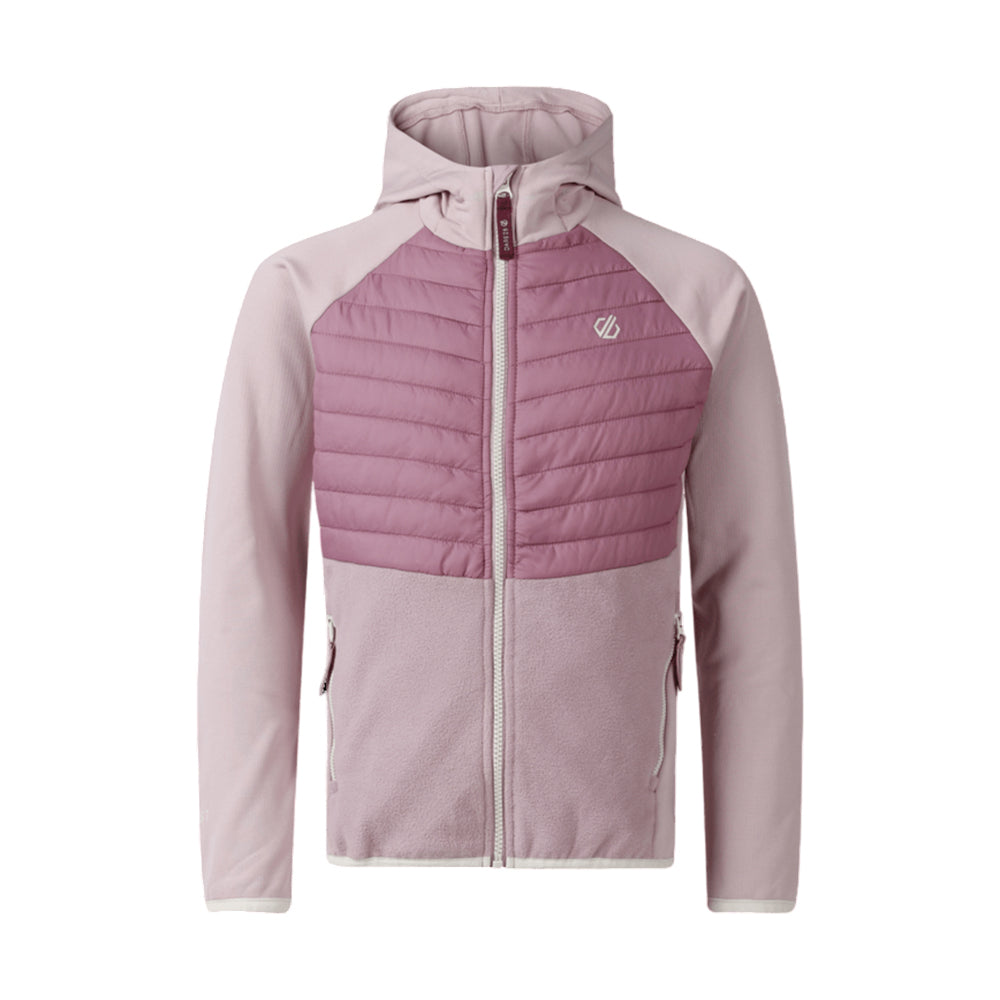 Mauve Shadow-Dusky Orchid - Front - Dare 2B Childrens-Kids Switch Out Padded Jacket