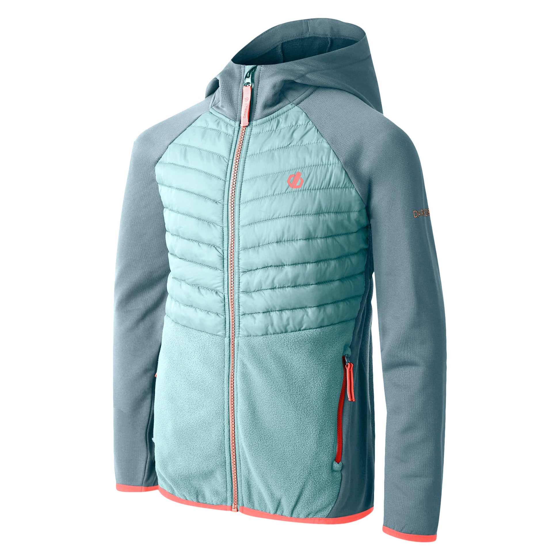 Element Grey-Aquifer - Side - Dare 2B Childrens-Kids Switch Out Padded Jacket