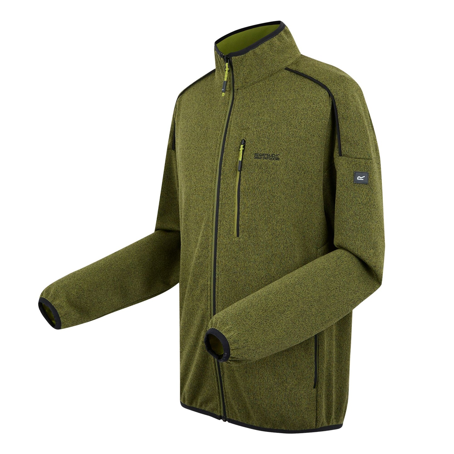 Nephrite Green-Grenoble Green - Side - Regatta Mens Kames Full Zip Fleece Jacket