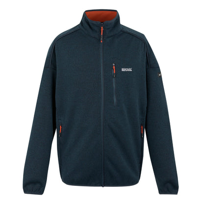Moonlight Denim-Tangerine Tango - Front - Regatta Mens Kames Full Zip Fleece Jacket