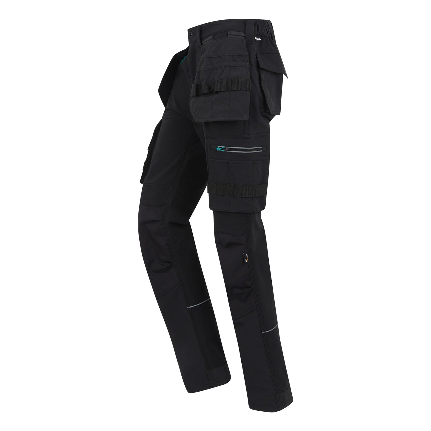 Black - Side - Regatta Professional Womens-Ladies Waterproof Trousers