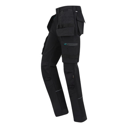 Black - Side - Regatta Professional Womens-Ladies Waterproof Trousers