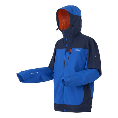 Olympian Blue-Navy Blue - Side - Regatta Mens Highton IV Stretch Waterproof Jacket
