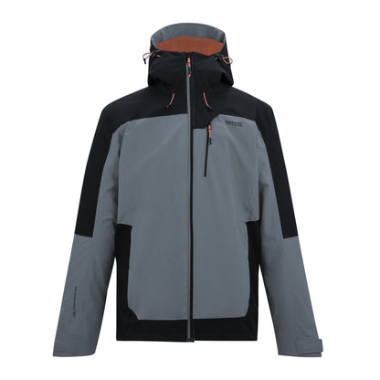 Storm Grey-Black - Front - Regatta Mens Highton IV Stretch Waterproof Jacket