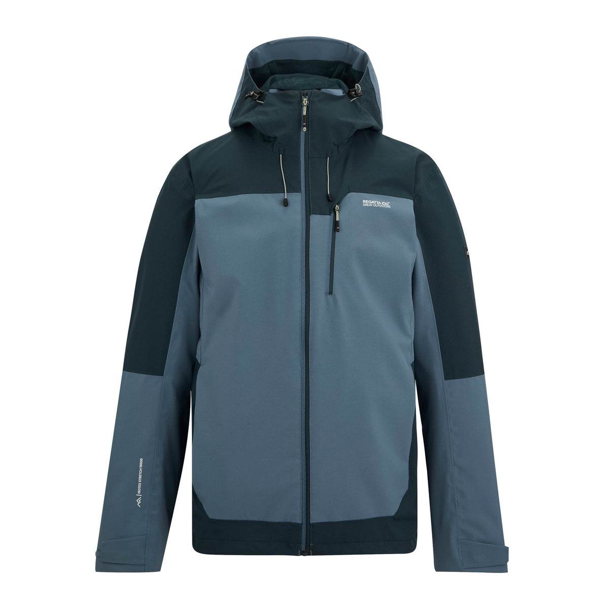 China Blue-Night Sky - Front - Regatta Mens Highton IV Stretch Waterproof Jacket