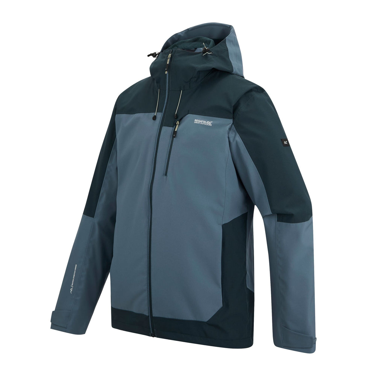 China Blue-Night Sky - Side - Regatta Mens Highton IV Stretch Waterproof Jacket