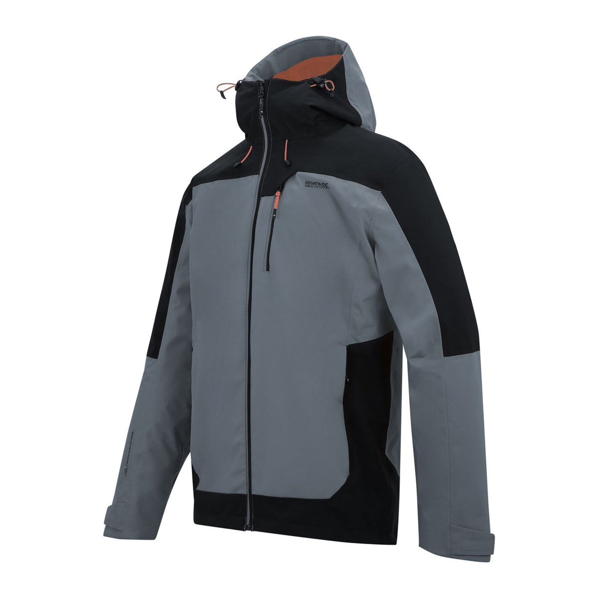 Dark Storm-Black - Side - Regatta Mens Highton IV Stretch Waterproof Jacket