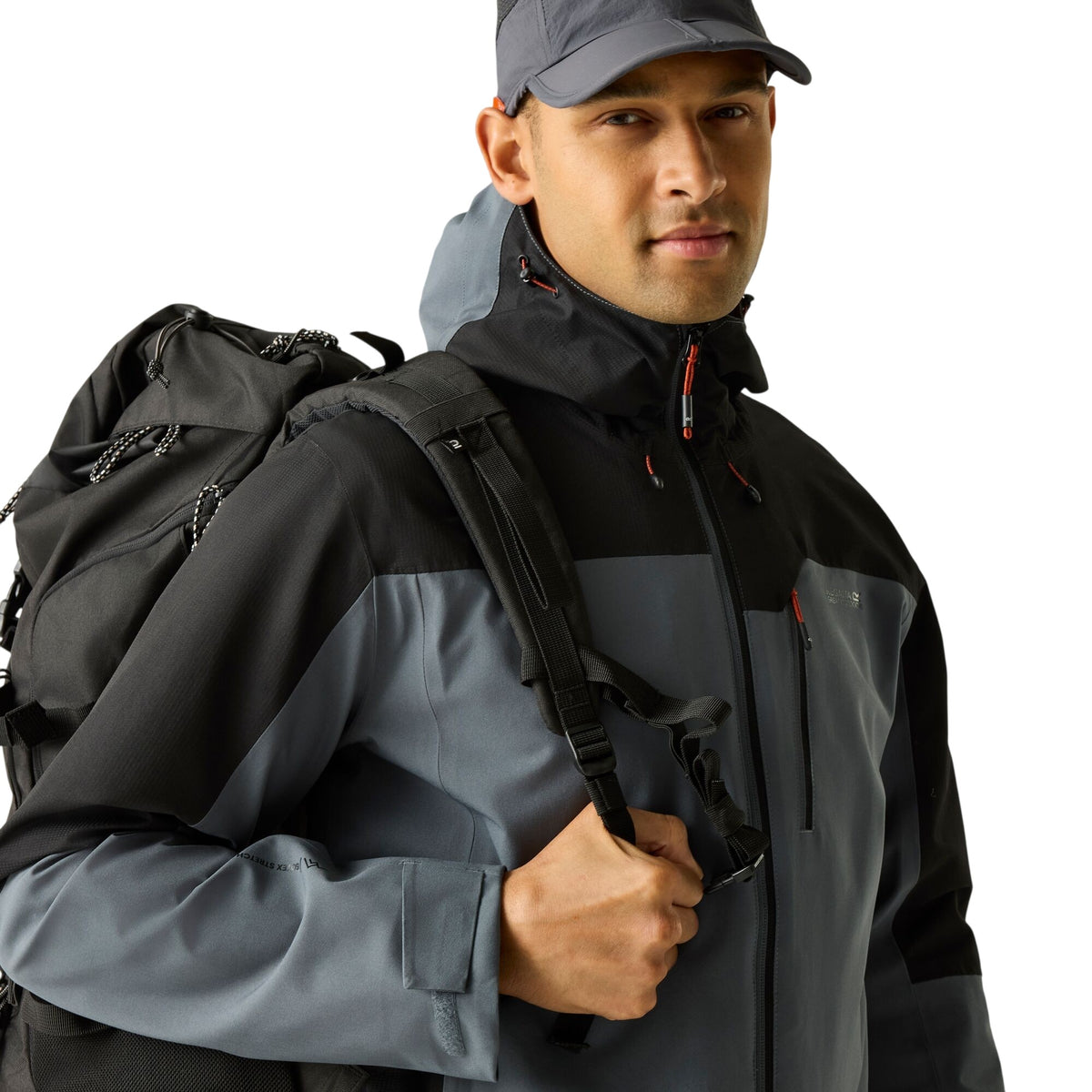 Dark Storm-Black - Close up - Regatta Mens Highton IV Stretch Waterproof Jacket