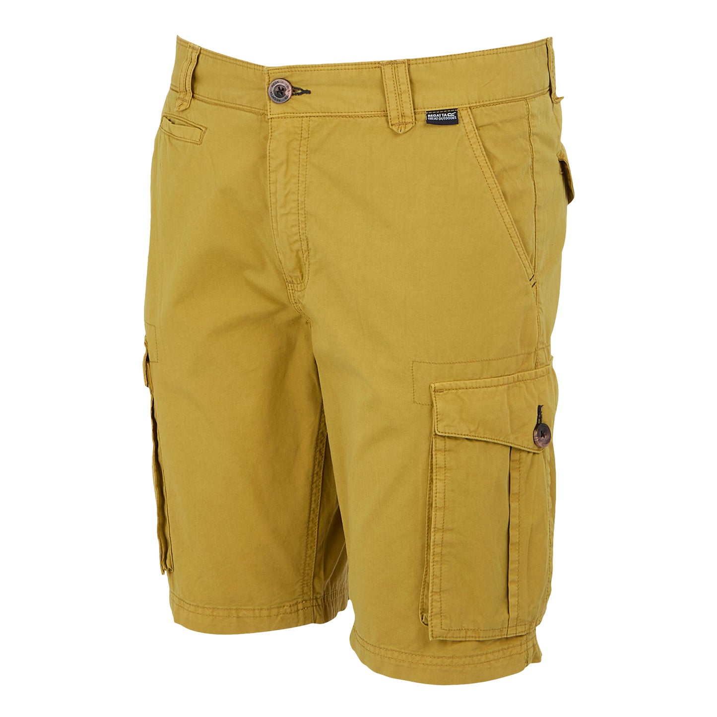 Mustard - Side - Regatta Mens Shorebay II Cargo Shorts