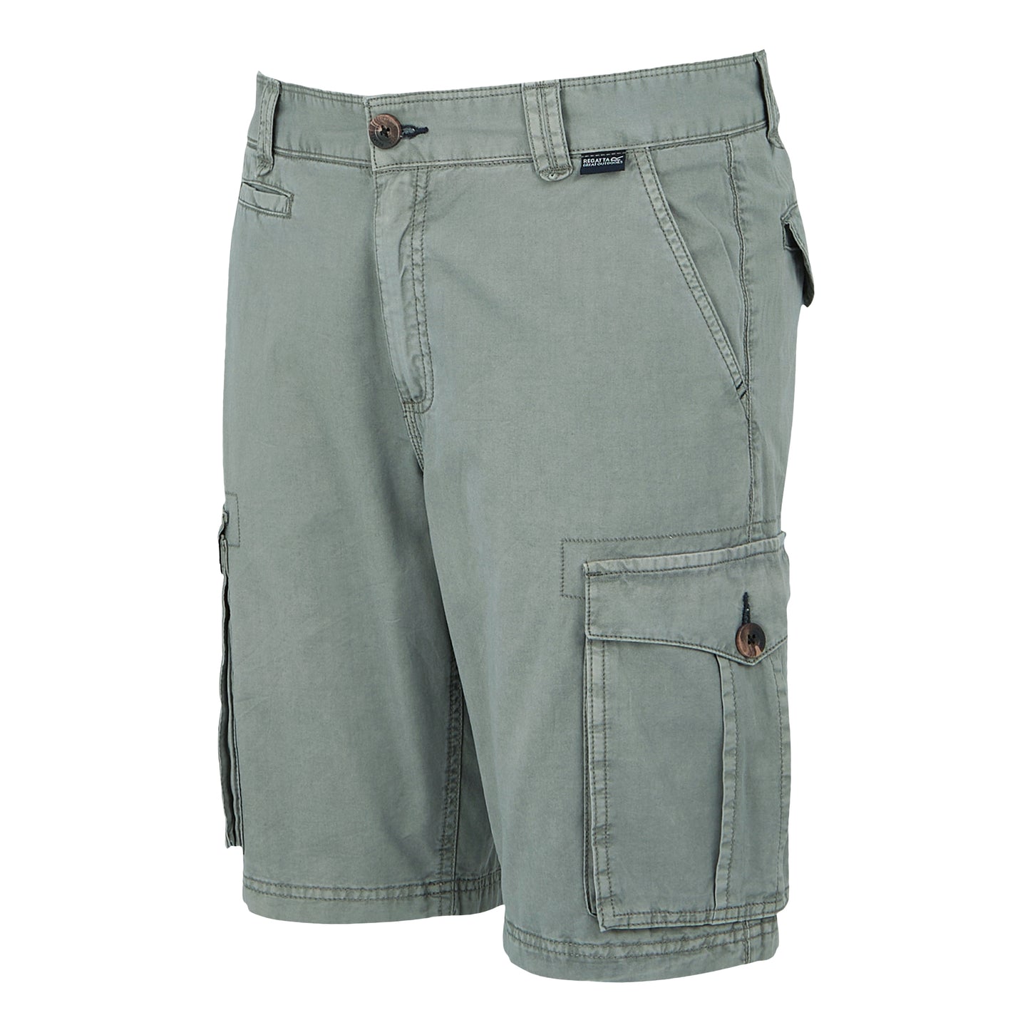 Storm Grey - Side - Regatta Mens Shorebay II Cargo Shorts