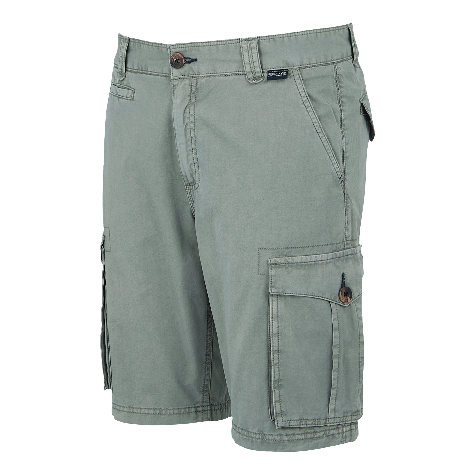Storm Grey - Side - Regatta Mens Shorebay II Cargo Shorts