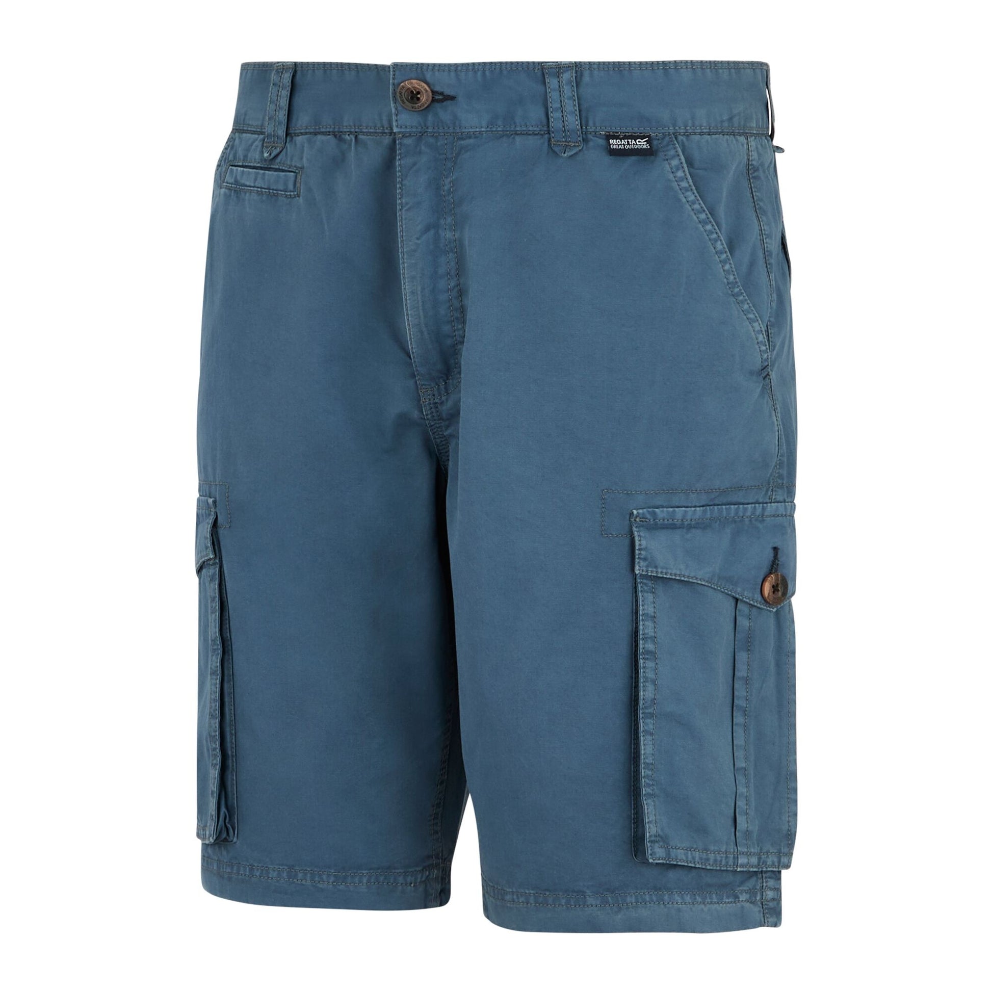 China Blue - Side - Regatta Mens Shorebay II Cargo Shorts