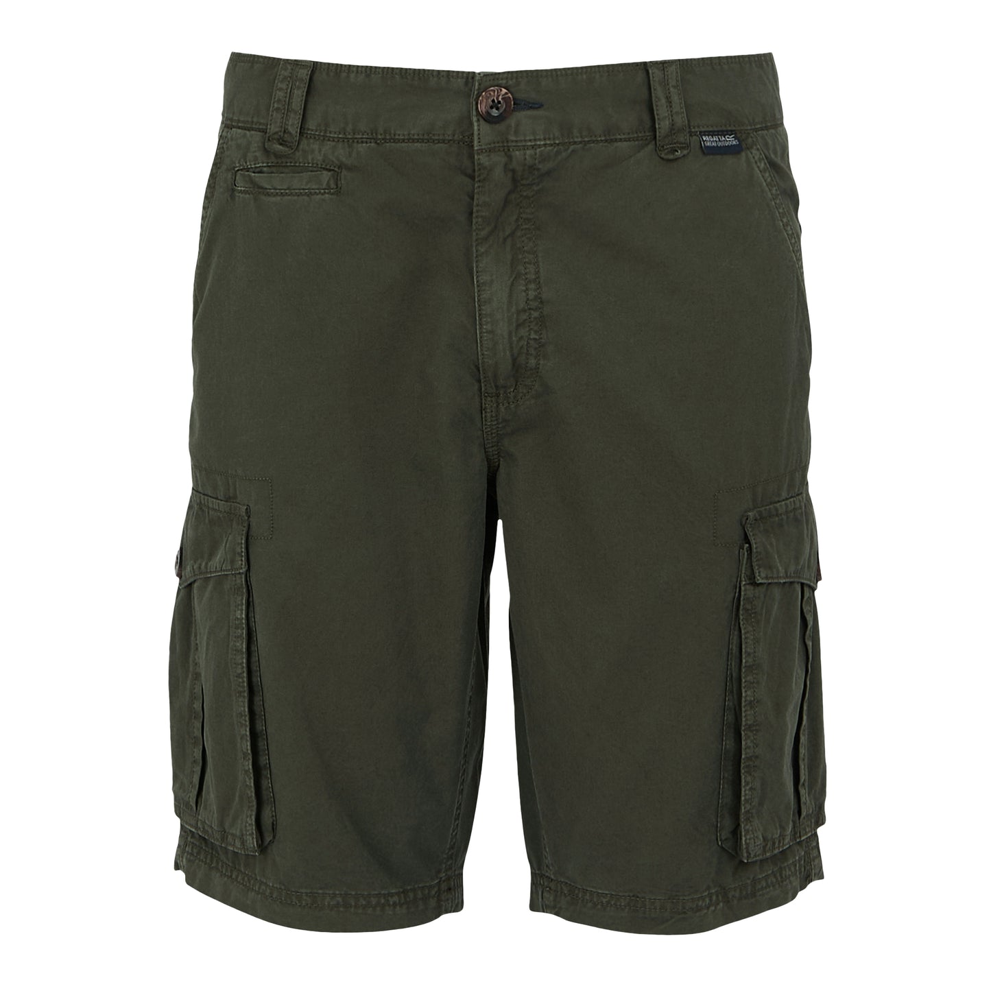 Dark Khaki - Front - Regatta Mens Shorebay II Cargo Shorts