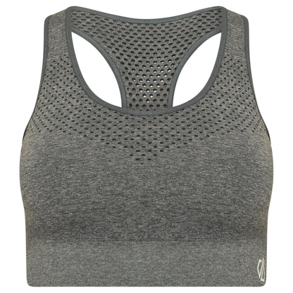 Ebony Grey - Front - Dare 2B Womens-Ladies Dont Sweat It II Sports Bra