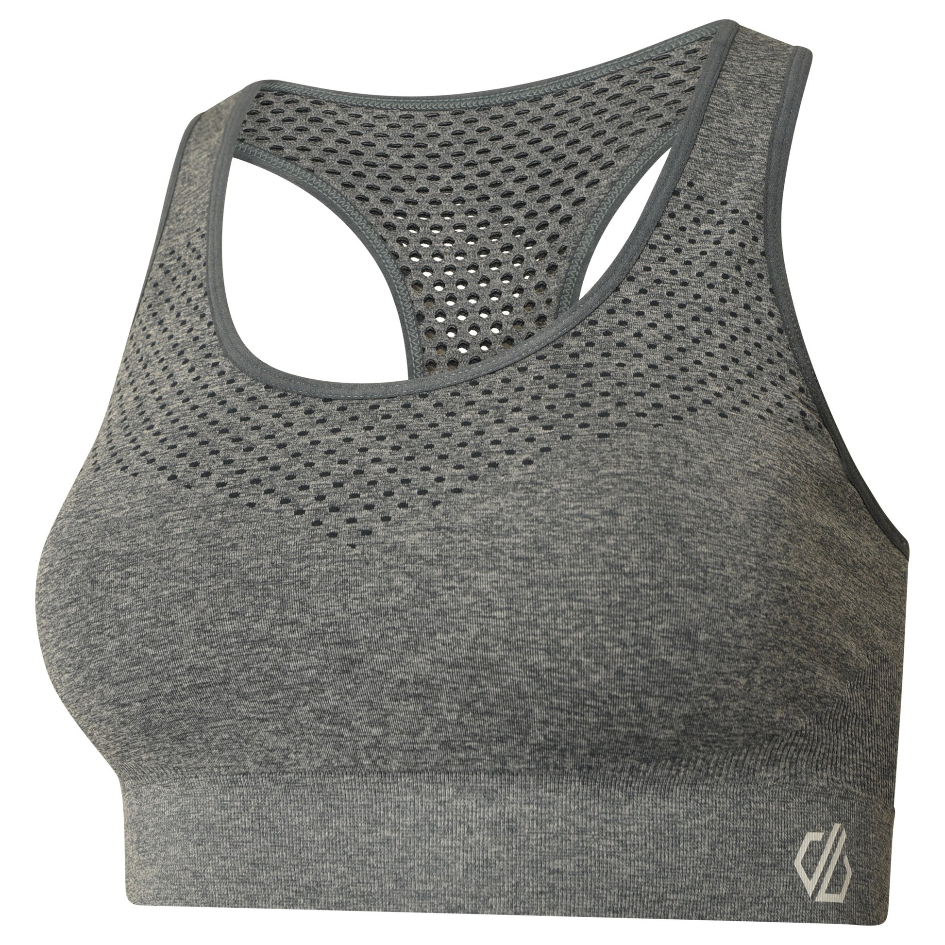 Ebony Grey - Side - Dare 2B Womens-Ladies Dont Sweat It II Sports Bra
