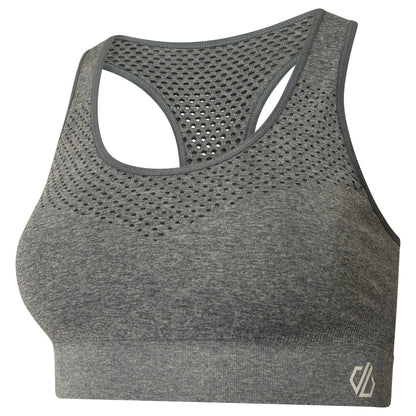Ebony Grey - Side - Dare 2B Womens-Ladies Dont Sweat It II Sports Bra