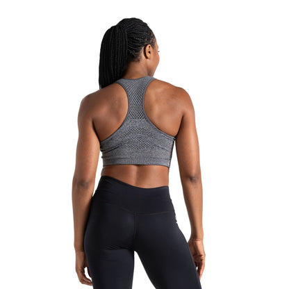 Ebony Grey - Pack Shot - Dare 2B Womens-Ladies Dont Sweat It II Sports Bra