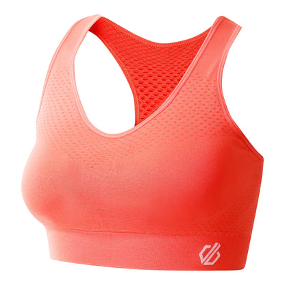 Peach Bloom - Side - Dare 2B Womens-Ladies Dont Sweat It II Sports Bra