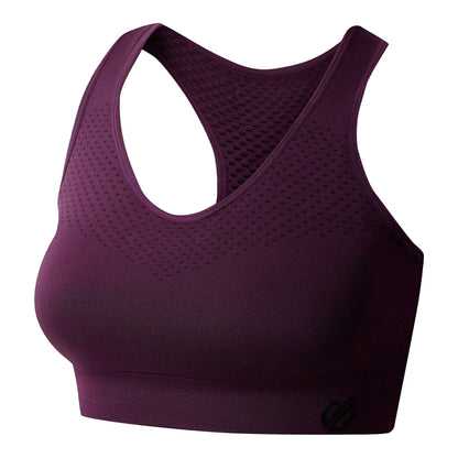 Deep Plum - Side - Dare 2B Womens-Ladies Dont Sweat It II Sports Bra