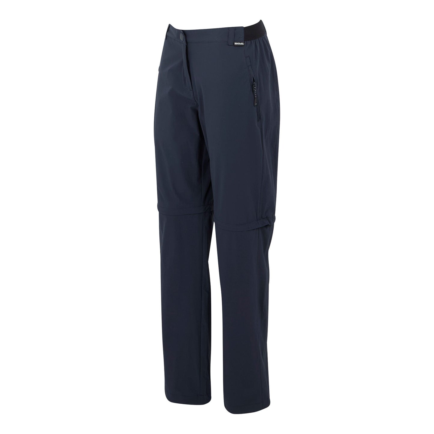 Navy - Side - Regatta Womens-Ladies Travel Light II Packaway Hiking Trousers