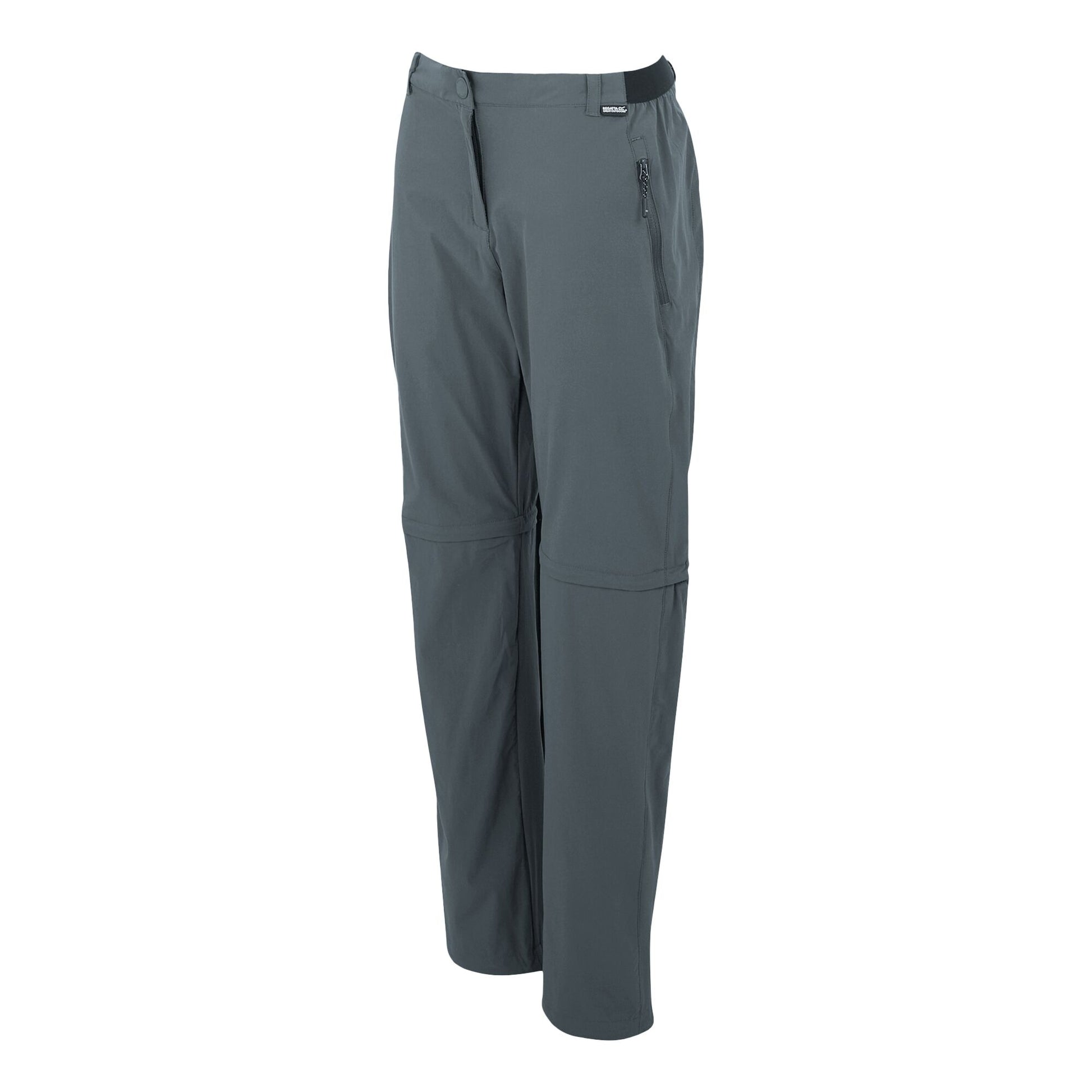 Seal Grey - Side - Regatta Womens-Ladies Travel Light II Packaway Hiking Trousers
