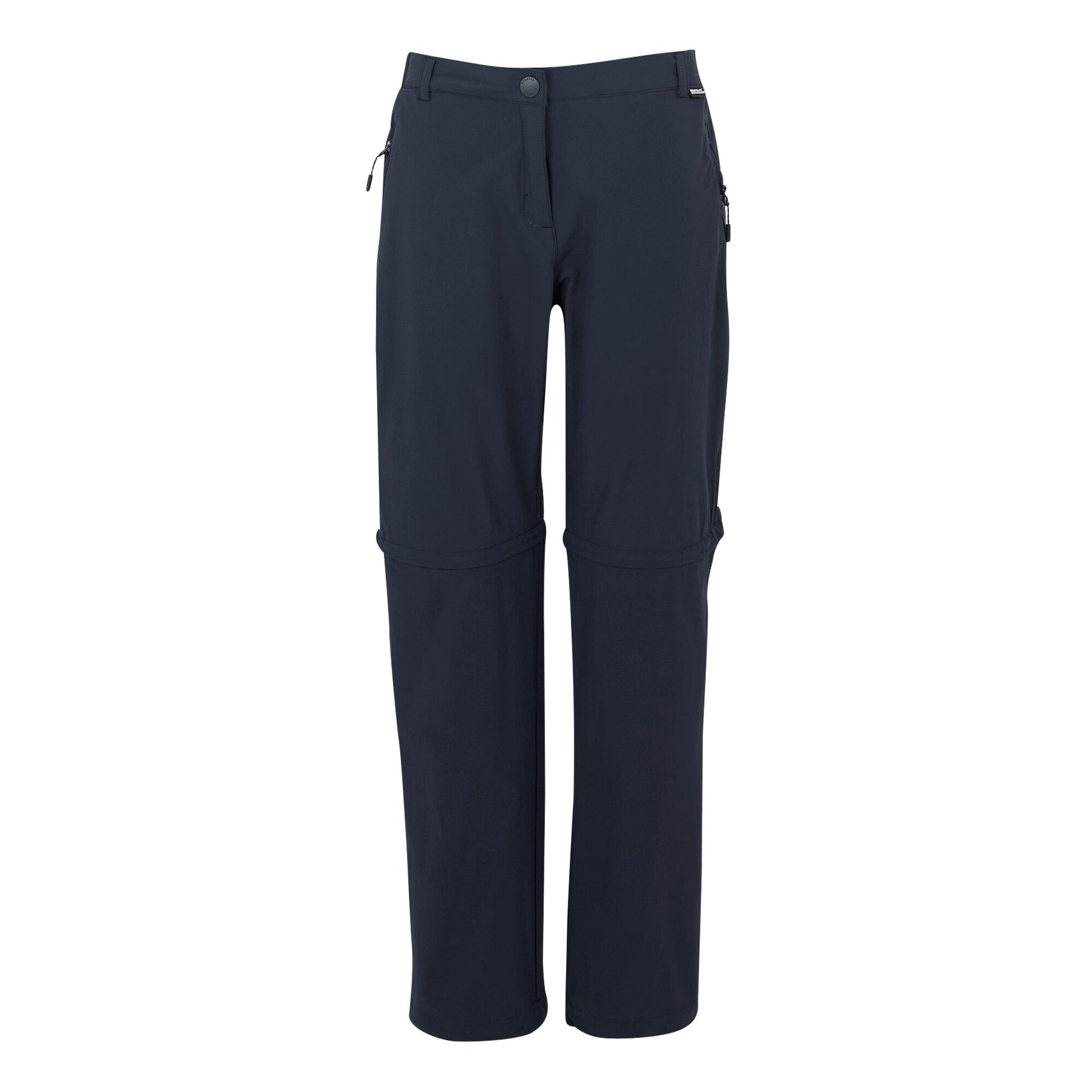 Navy - Front - Regatta Womens-Ladies Travel Light II Packaway Hiking Trousers