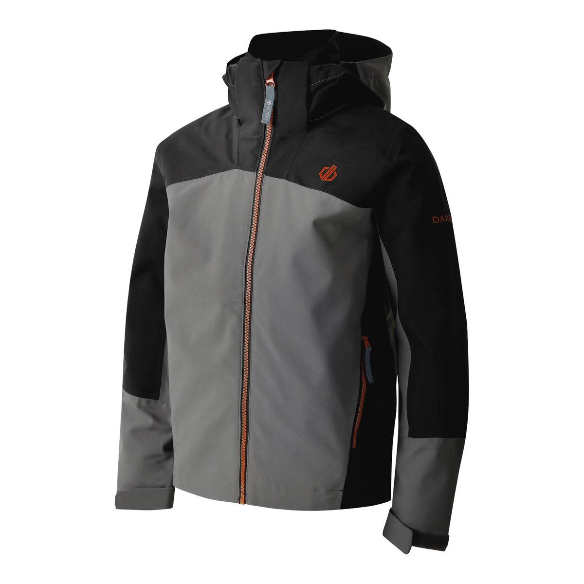 Black-Granite Grey - Side - Dare 2B Childrens-Kids Explore II Waterproof Jacket