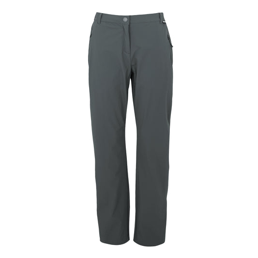 Seal Grey - Front - Regatta Womens-Ladies Travel Light II Packaway Hiking Trousers