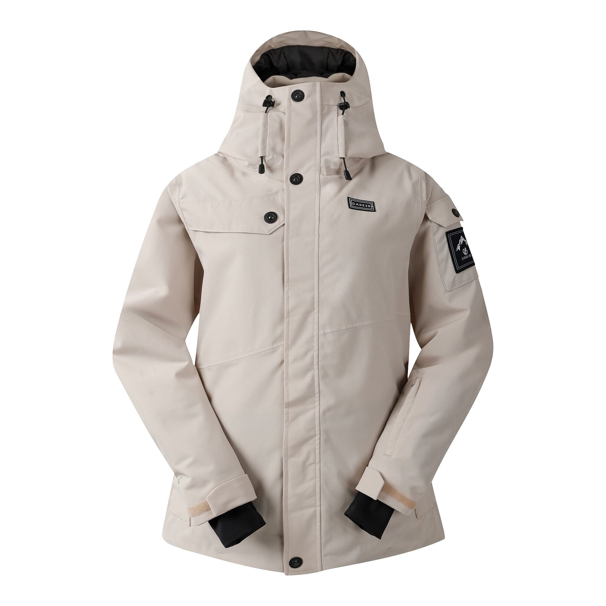 Grey Morn - Front - Dare 2B Womens-Ladies Ski Life Dash Print Ski Jacket