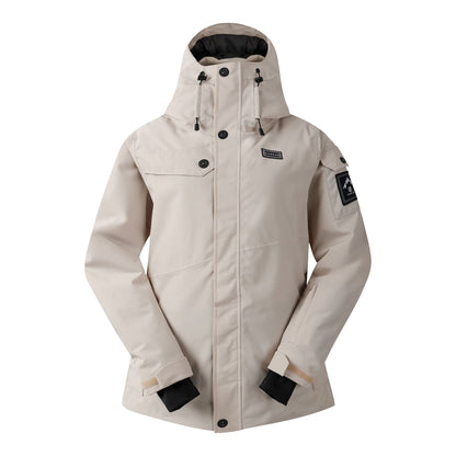 Grey Morn - Front - Dare 2B Womens-Ladies Ski Life Dash Print Ski Jacket