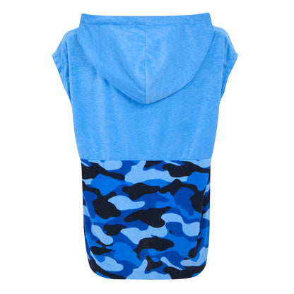 Elysium Blue - Back - Regatta Childrens-Kids II Camo Hooded Towel