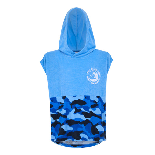 Elysium Blue - Front - Regatta Childrens-Kids II Camo Hooded Towel