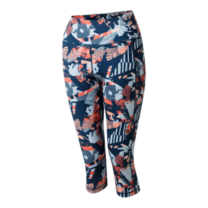 Multicoloured - Side - Regatta Womens-Ladies Influential II Geometric 3-4 Length Leggings