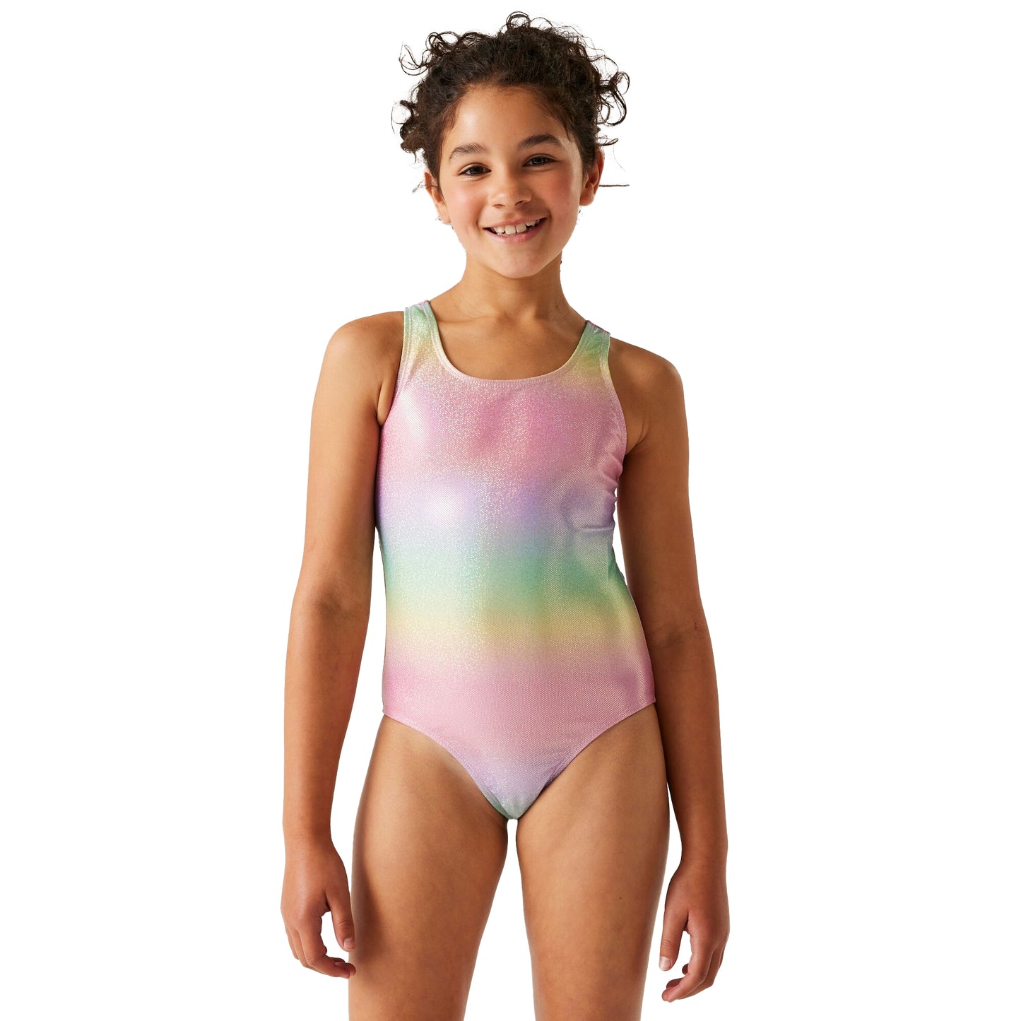 Multicoloured - Lifestyle - Regatta Girls Katrisse Mermaid Shimmer One Piece Swimsuit